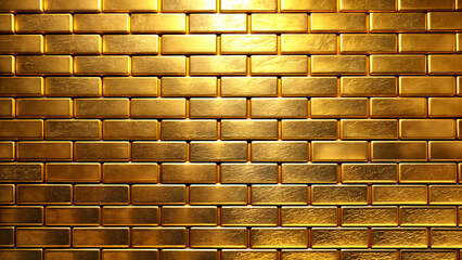 golden brick wall