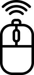  Wireless Mouse Vector Icon Isolated.