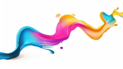 Obraz premium Abstract modern colorful flow background. Wavy fluid shape , Art design