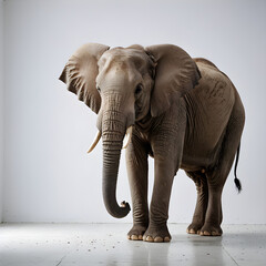 elephant white background