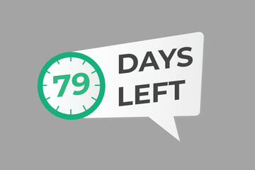 80 days to go countdown template. 80 day Countdown left days banner design. 80  Days left countdown timer
