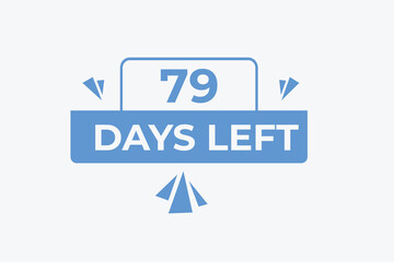 80 days to go countdown template. 80 day Countdown left days banner design. 80  Days left countdown timer
