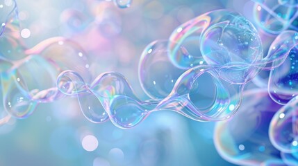 Ethereal Underwater Abstract with Translucent Floating Bubbles