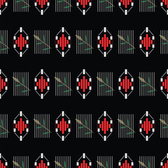 Japanese Geometric Motif Hexagon Vector Seamless Pattern