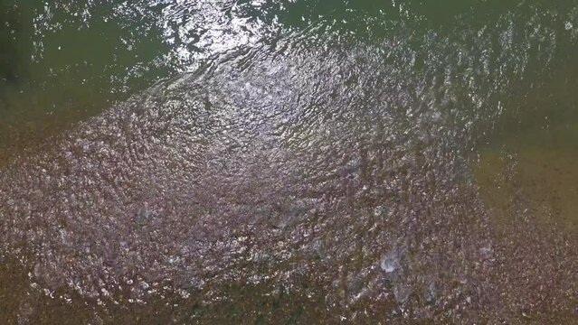 Reflets de courant d'eau