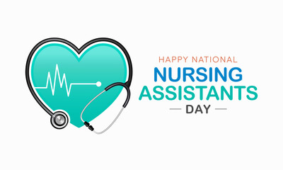 Nursing Assistants day is observed every year in June, The main role of a CNA is to provide basic care to patients and help them with daily activities. vector illustration.