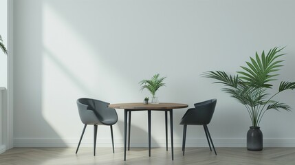 White blank wall home interior background for frame picture poster