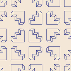 Trendy minimalist seamless pattern with abstract creative geometric composition