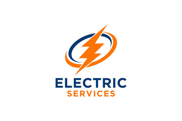 Flash Thunderbolt Energy Power Logo design vector template. Fast speed electricity battery Logotype.