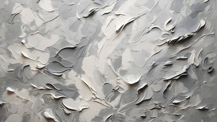 Oil painting background with abstract gray and white texture. AI generation