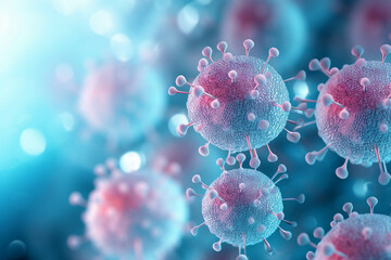 Naklejka premium Covid 19 coronavirus illness protection Generative IA illustration digital art modern technology style