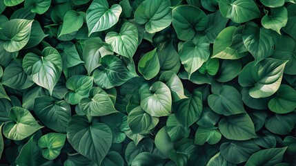 This image shows a close-up of a green leaf plant with heart-shaped leaves.

