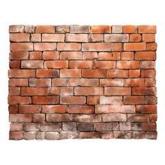 Brick wall isolated on white background
