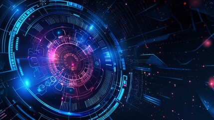 Dynamic digital technology background