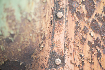 Rusty steel. Rusty military equipment. Damaged metal.