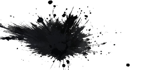 Paint stains black blotch background. Grunge Design Element. Brush Strokes. Vector illustration	