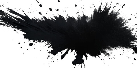 Paint stains black blotch background. Grunge Design Element. Brush Strokes. Vector illustration	