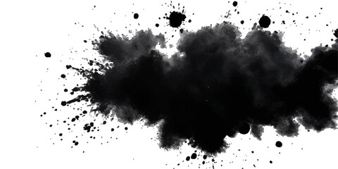 Paint stains black blotch background. Grunge Design Element. Brush Strokes. Vector illustration	