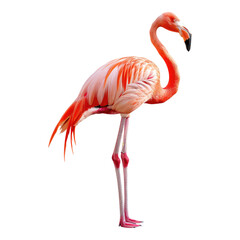 Photo of flamingo isolated on transparent background