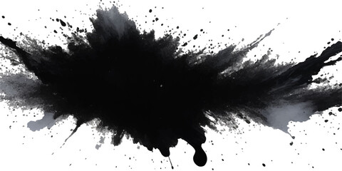 Paint stains black blotch background. Grunge Design Element. Brush Strokes. Vector illustration	