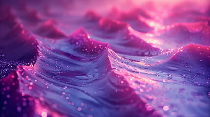 The image is a beautiful, colorful representation of ocean waves