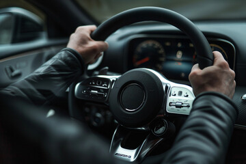 Close up image of person riding in transport created with generative ai concept