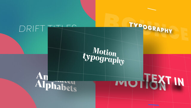 3D Unified Text Set | Animated Titles with Control Panels