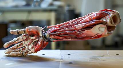 A hand with red veins is shown in a lab setting