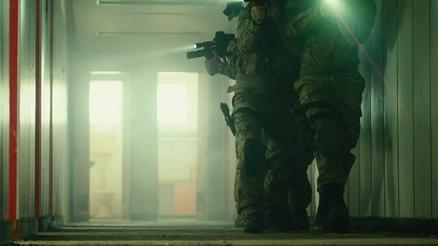 Four Soldiers Walking Close Together