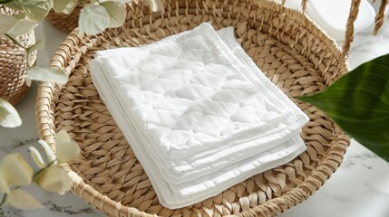 A set of bamboo diaper liners for added protection and easy cleanup..