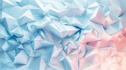 abstract polygonal design of azure and soft pink, ideal for an elegant abstract background - obrazy, fototapety, plakaty