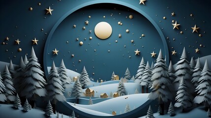 Artistic Template for Christmas Minimalistic Background,
Elegant Design for Holiday-Themed Minimalism, Hand Edited Generative AI