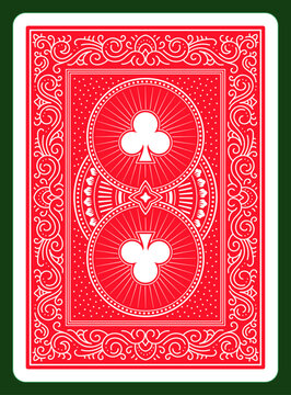 Classic playing cards back design