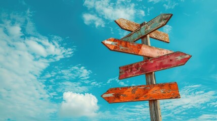 Lost in Life: Directions Sign Pointing the Way to a New Future