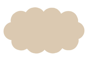 くすみカラー　シンプル　雲形　ふきだし　かわいい