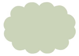 くすみカラー　シンプル　雲形　ふきだし　かわいい