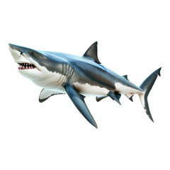 Obraz premium Photo of shark isolated on transparent background