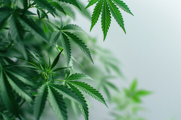 Naklejka premium Marijuana Leaves, Cannabis Plant, Buds, Generative AI