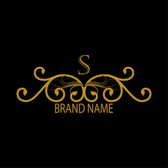 Web Creative Initial letter s logo design with modern business vector template. Creative isolated s monogram logo design with new latter logo golden color