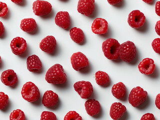 raspberry on white