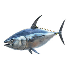 Photo of tuna fish isolated on transparent background