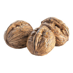 Photo of walnuts isolated on transparent background
