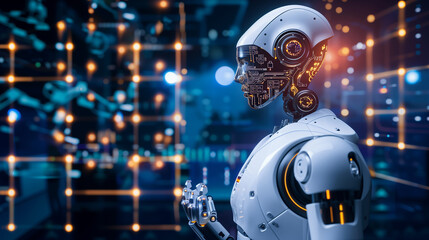 content intelligent robot technology artificial intelligence science and technology and future and globa 