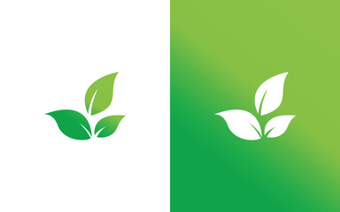 Organic leaf logo vector. Nature eco Leaf logo
