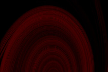 Abstract black background with red half circle. Dark illustration