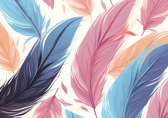 feathers seamless pattern