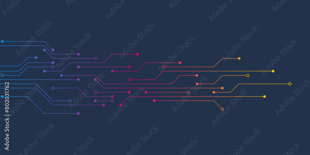 Poster circuit board texture with communication technology concept. creative vector illustration