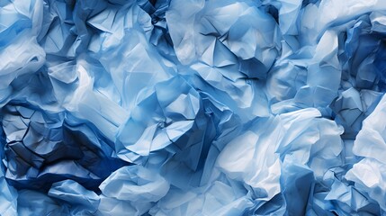 Crumbled Paper Background in Blue Color,
Textured Design for Unique and Distinctive Themes, Hand Edited Generative AI