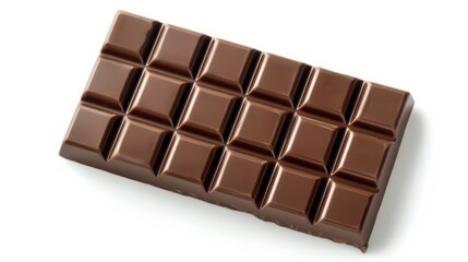 Fototapeta premium Assorted Dark Chocolate Pieces Close-Up isolated in white background