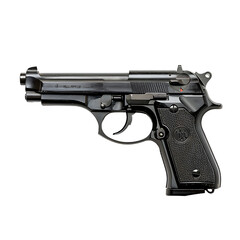 Handgun, Isolated on transparent background.